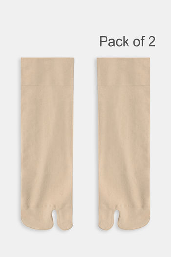 Buy Zivame Calf Length Socks (Pack of 2) - Skin