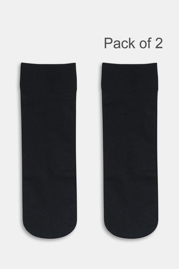 Buy Zivame Calf Length Socks (Pack of 2) - Black
