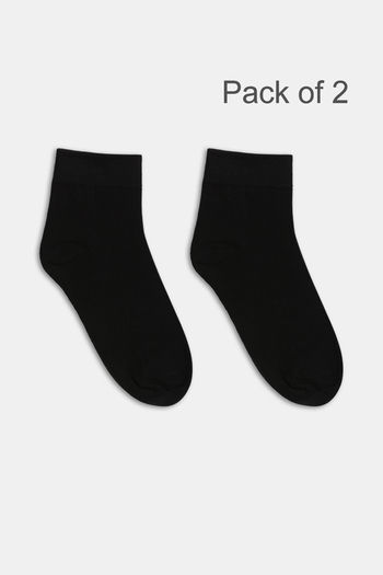 Buy Zivame Ankle Length Socks (Pack of 2) - Black