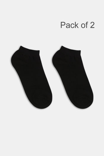 Buy Zivame Ankle Length Socks (Pack of 2) - Black