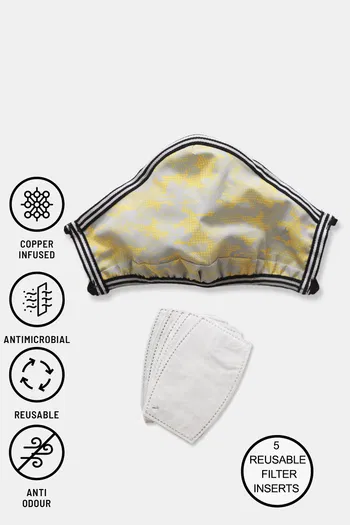 Buy Zivame Premium Reusable Mask With 5 Replaceable Filters Insert With Headband - Silver Grey