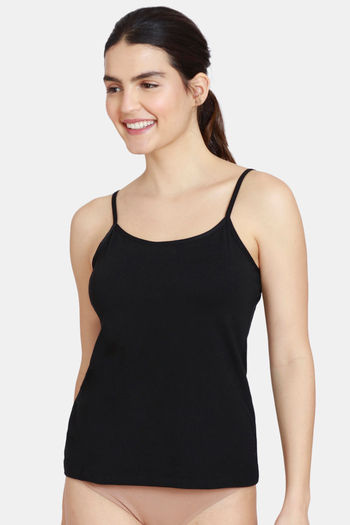Buy Zivame Knit Cotton Camisole - Black