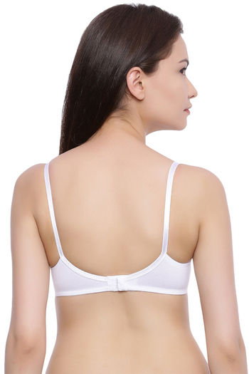 Rosaline Basics Lightly Lined Non Wired Medium Coverage T-Shirt Bra - White