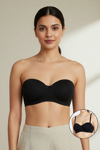 Buy Zivame Padded Wired 3/4Th Coverage Multiway Bra - Black