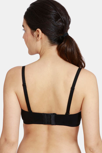 Buy Zivame Padded Wired 3/4th Coverage Strapless Bra - Black at Rs
