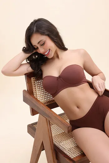 Buy Zivame Padded Wired 3/4Th Coverage Multiway Bra - Mink