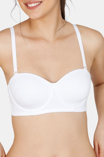 Buy Zivame Padded Wired 3/4th Coverage Strapless Bra - Snow White at Rs.584  online