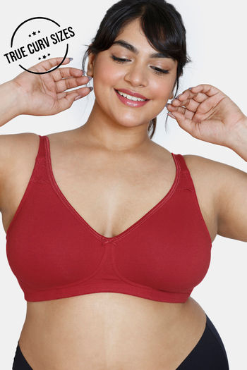 Buy Zivame True Curv Padded Non Wired Full Coverage Super Support Bra -  Earth Red at Rs.995 online