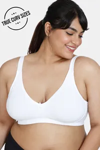 Buy Zivame Basics Double Layered Non Wired 3/4th Coverage Bra - Snow White