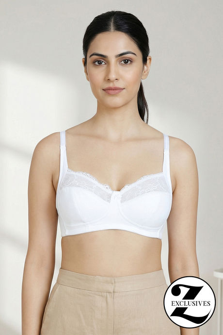 Zivame Double Layered Non Wired 3/4Th Coverage T-Shirt Bra - Snow White