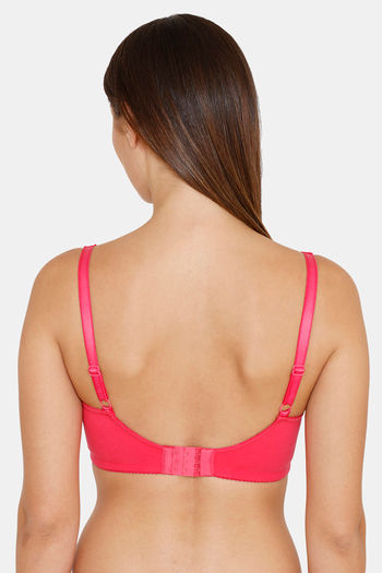 Zivame Basics Double Layered Wired 3/4th Coverage Bra-Raspberry