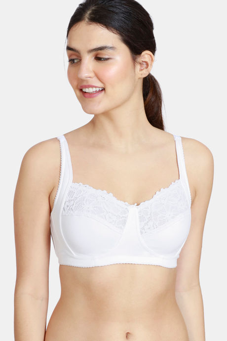 Buy Zivame Basics Double Layered Non Wired 3/4th Coverage Sag Lift Bra-White  at Rs.494 online