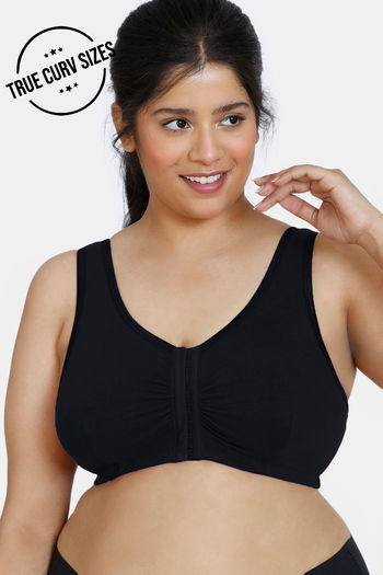 Buy Zivame True Curv Basics Double Layered Non Wired 3/4th Coverage Super Support Bra - Anthracite