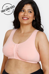 Buy Zivame Basics Double Layered Non Wired Full Coverage Bra - Peach Pearl