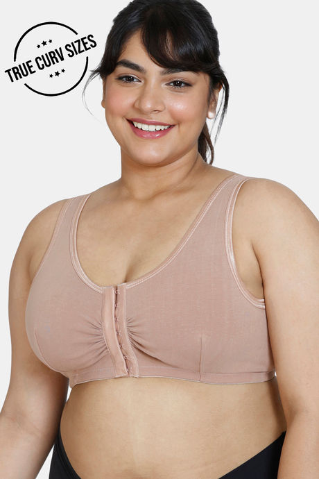 Buy Zivame True Curv Basics Double Layered Non Wired 3/4th Coverage Super  Support Bra - Roebuck Skin at Rs.517 online
