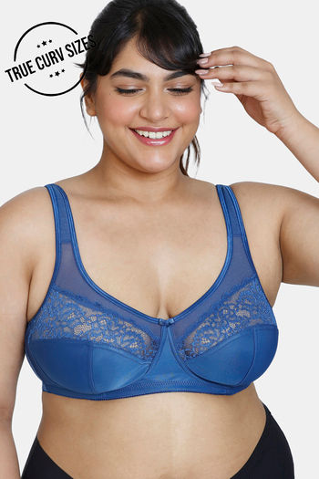 Buy Zivame True Curv Single Layered Non Wired Full Coverage Super Support Bra - Limoges