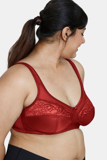 Buy Zivame True Curv Lightly Lined Non Wired Full Coverage Super Support Bra  - Sundried Tomato at Rs.558 online