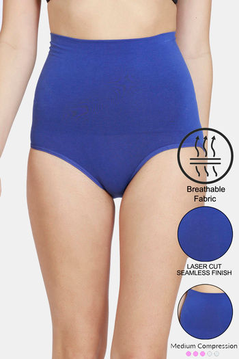 Buy Zivame Tummy Control Midwaist Hipster Panty - Blue