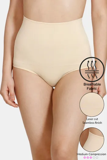 Buy Zivame Tummy Control Midwaist Hipster Panty - Skin