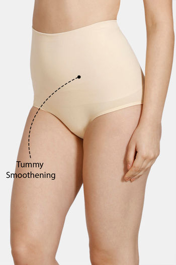 Buy Zivame Tummy Control Midwaist Hipster Panty - Skin at Rs.846 online