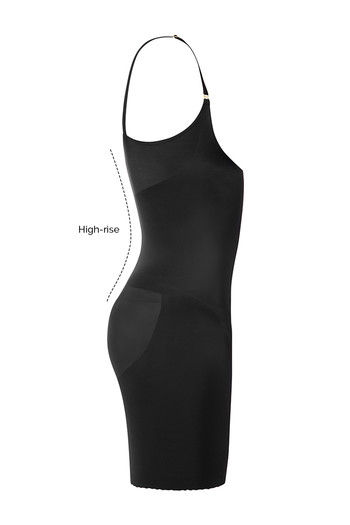 Zivame Body Sculpting Shorts Length Bodysuit Underbust - Black
