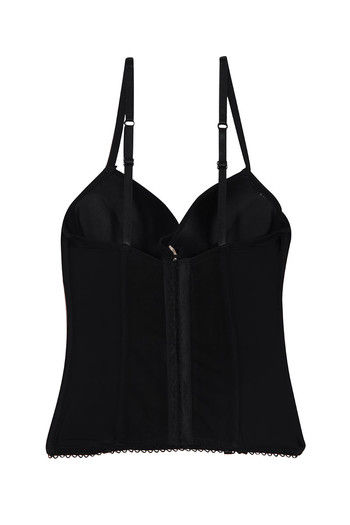 Bustier Top, Black organza, built in bras With halter lace – natural  italian skincare www.MilanoCoronado.com