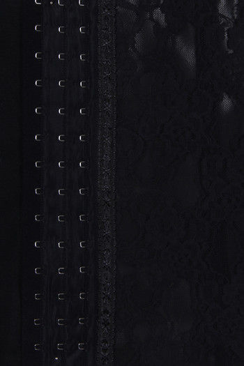 Zivame Thermo Slim Lace Embellished Waist Cincher-Black