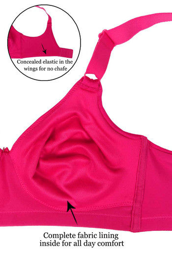 Zivame Double Layered Non Wired 3/4th Coverage T-Shirt Bra-Passion Punch