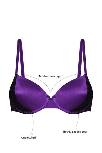 Buy Zivame High Gloss Padded Wired T Shirt Bra-Violet at Rs.657