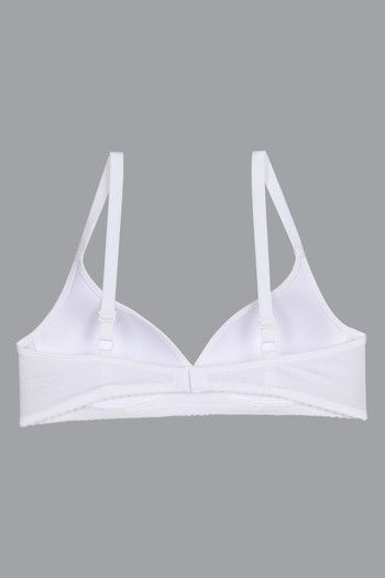 Enamor Lightly Padded Moulded Non-Wired Bra- White