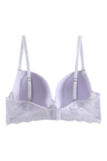 Buy Zivame All That Lace Padded Balconette Bra- White at Rs.1495