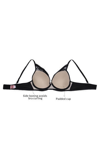 Yours Hi Apex Contrast Lace Padded Bra