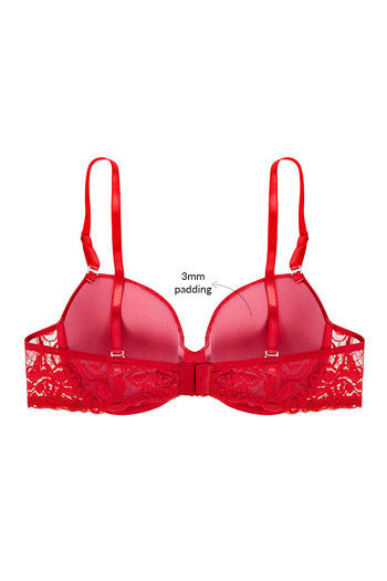 Buy Zivame Bridal Padded Wired Low Coverage T-Shirt Bra-Red at Rs.1495  online