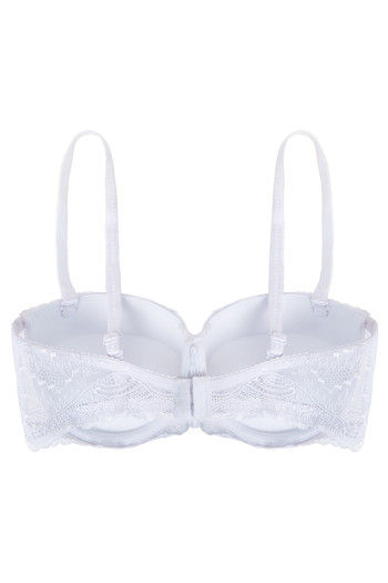 Zivame All That Lace Explosive Pushup Strapless Bra- White