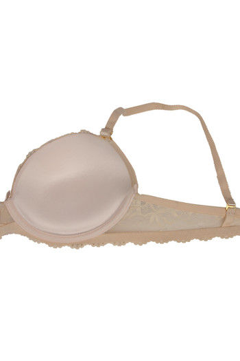 Buy Zivame Lace Embrace Floral Wired Convertible Straps Gentle Push Up Bra-Grey  at Rs.712 online