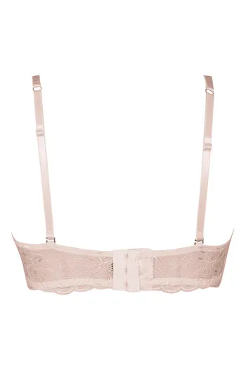 Buy Zivame Delicate Summer Lace Strapless Longline Bra-Blush Pink at Rs.975  online