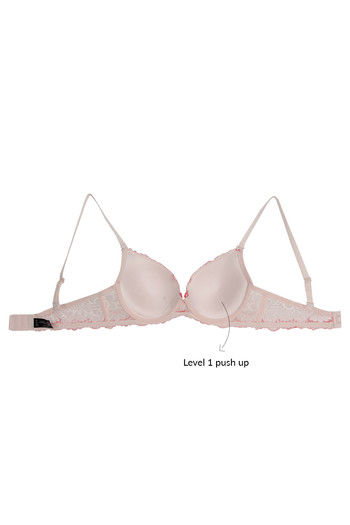 Zivame Push Up Wired Low Coverage Bra - Pink