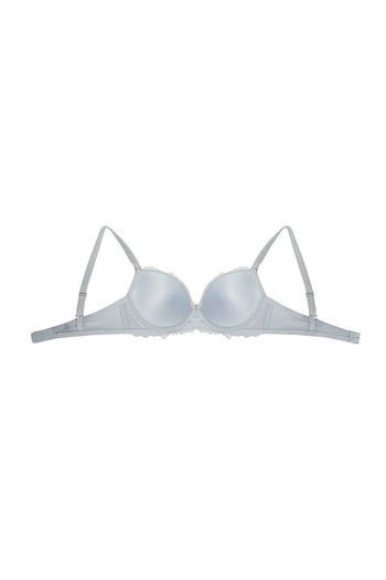 Zivame All That Lace Push Up Wired Low Coverage Bra-Grey