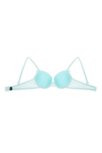 Zivame All That Lace Padded Wired Low Coverage T-Shirt Bra-Aqua