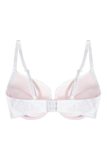Zivame Wear Me Everyday Push Up Wired Low Coverage Bra-White