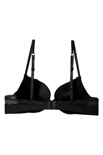 Buy Zivame Laser Wings Push Up Wired Low Coverage Bra-Black at Rs.995 online