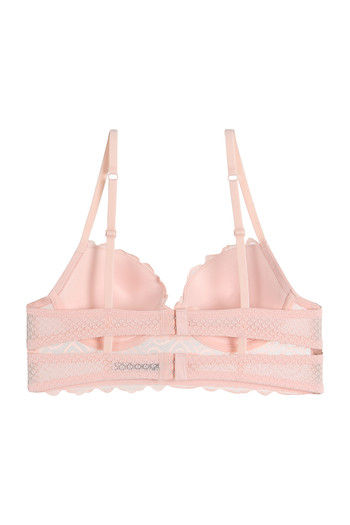 Buy Zivame All That Lace Push Up Wired Low Coverage Bra-Peach at Rs.1195  online