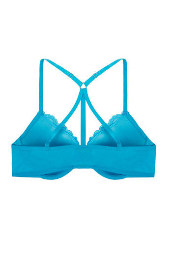 Buy Zivame Watch Your Back Padded Front Open Bra- Sky Blue at Rs