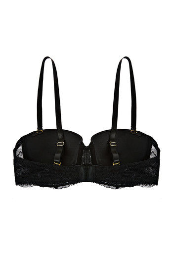 Buy Zivame Watch Your Back Floral Lace Padded Front Open Bra- Black at  Rs.1195 online