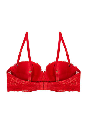 Buy Aulevate Women Full Coverage Non Padded Bra (Red) Online at