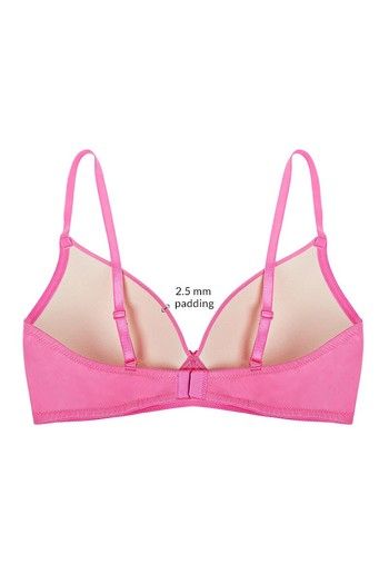 Zivame Wear Me Everyday Padded Non Wired 3/4th Coverage T-Shirt Bra-Pink