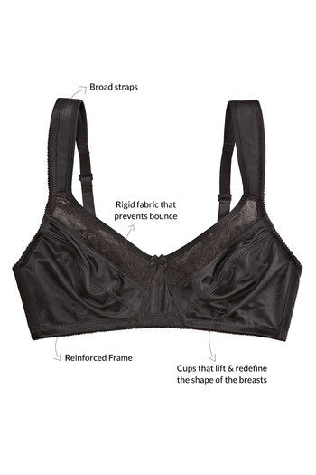 Buy Zivame True Curv Double Layered Non Wired 3/4th Coverage Sag Lift Bra-Black  at Rs.995 online