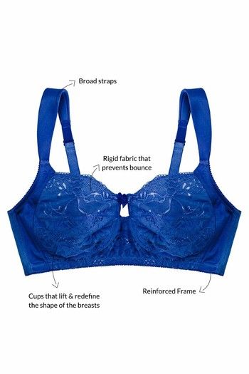 Buy Zivame True Curv Double Layered Non Wired 3/4th Coverage Sag Lift Bra-Mazarine  Blue at Rs.995 online