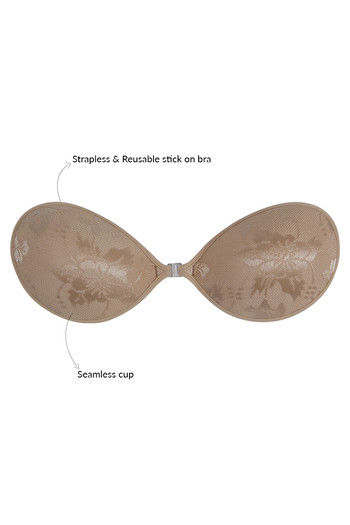 Buy Zivame Invisible Front Open Stick On Bra Smooth Lace Overlay