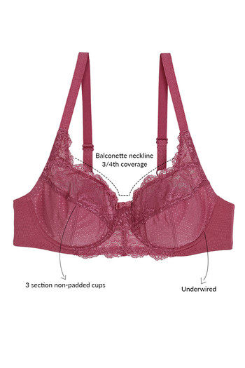 Buy Zivame True Curv Double Layered Non Wired 3/4th Coverage Sag Lift Bra -  Ibis Rose at Rs.360 online